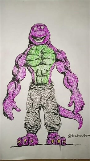 Barney #drawing #comic #art #sketch #draw