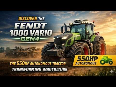 🔥 Discover the Fendt 1000 Vario Gen4 – The 550HP Autonomous Tractor Transforming Agriculture 🚜
