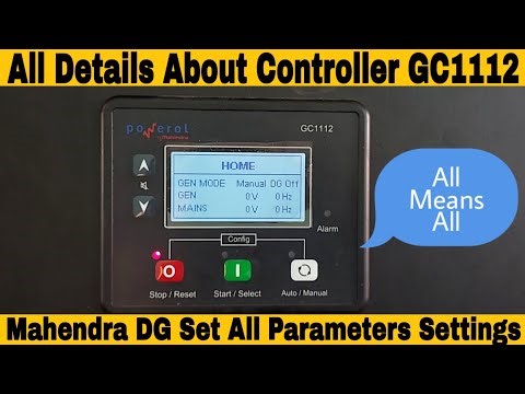 Mahendra DG Set Controller Details | All Information About Mahendra DG | Parameters Settings