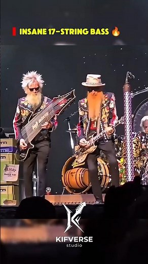 ZZ Top’s Crazy 17-String Bass Live 🔥#billygibbons #elwood #zztop #zzt #rockblues #70s #kifverse