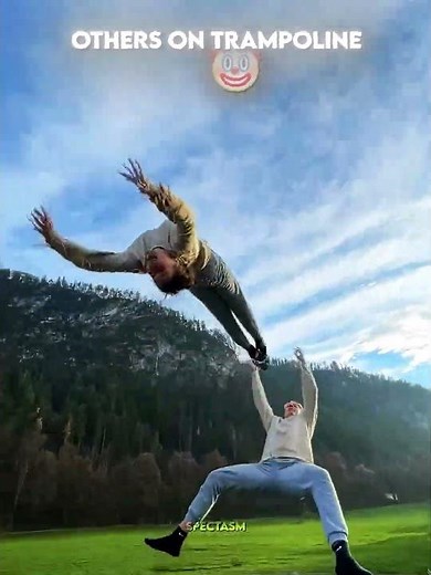 Others on trampoline VS The last guy on trampoline