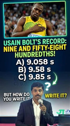 Usain Bolt’s Record & Math | Every Second Counts..! | Math and real life | sports
