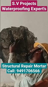 Structure repairing with polymer modified repair mortar | #terracewaterproofing | #construction
