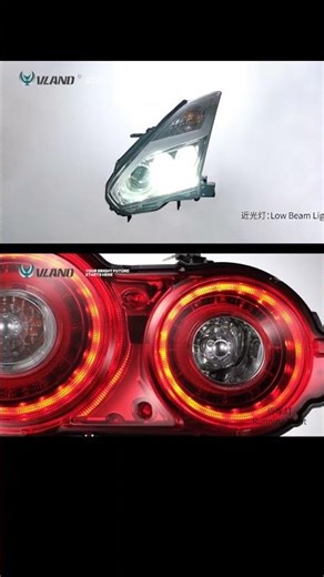 VLAND LED Headlights and Red Tail Lights FOR 08-23 NISSAN GT-R R35