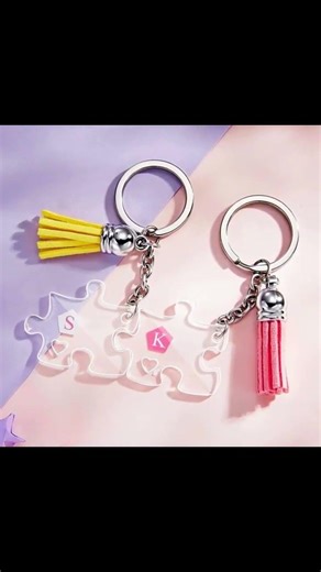 A Small Gift With Big Meaning 🧩✨ | Puzzle Initial Keychain