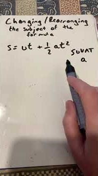 Changing or rearranging the subject of the formula #maths #algebra