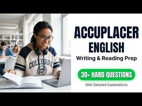 2026 Accuplacer English Study Guide: Pass Your Reading and Writing Placement Test