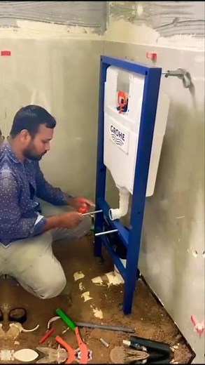 Grohe flush tank setup installation #plumbing #plumber #grohe