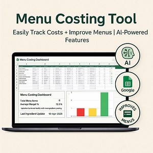Menu Costing Spreadsheet   AI Specials Generator | Café & Restaurant Template - Etsy UK