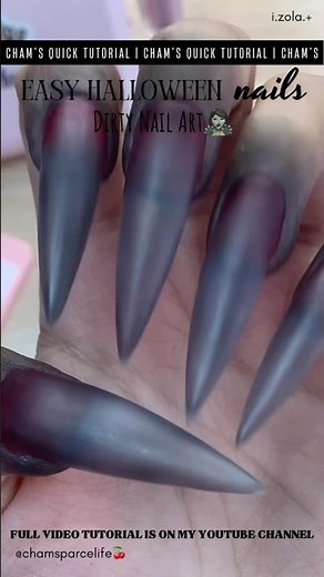 Quick Tutorial Halloween Nail Art 🧟‍♀️ ₊˚⊹ Spooky Dirty Nails Made Easy by BORN PRETTY Gels