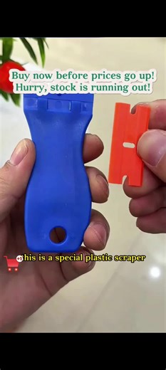VEVOR Plastic Razor Blade Scraper 2-piece scraper tool with 120 plastic blades For removing stickers, decals, adhesives, labels, glass paint, car residue & window putty Scratch-free cleaning | Blue #TikTokShopMothersDay #TikTokShopRestock #spotlightfinds#TikTokShop #razorblade#razorscraper #tooladvisor#tiktokshopcreatorpicks #tiktokshoprestock