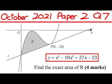 Areas Under Curves Past Exam Question! - Edexcel A Level Maths