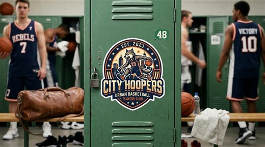 City Hoopers Urban Basketball Sticker, Wolf Mascot Sports Decal (multiple Sizes) - Etsy