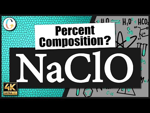 How to find the percent composition of NaClO (Sodium Hypochlorite)