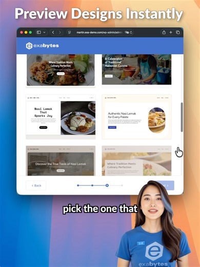 Need a website fast? With Exabytes AI Hosting, it takes just minutes. Simply describe your business — and AI instantly builds your entire website. Layout, images, and content — all done for you. No coding. No design skills. Just a few clicks, and your ready-to-launch site appears before your eyes. It’s the fastest way to bring your ideas online. Start building with AI today — only on Exabytes. Try Exabytes AI Hosting now. #Exabytes #GROWDigital #website #websitebuilder #aiwebsites