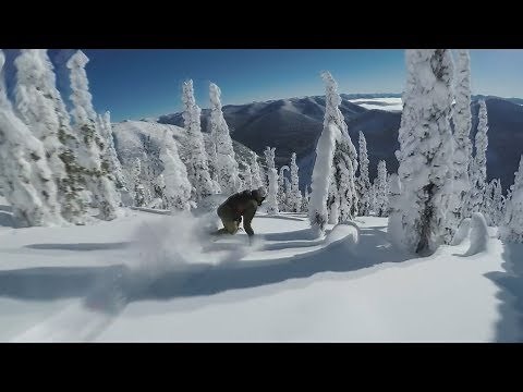 Snowboard Freeride in the fairy forest