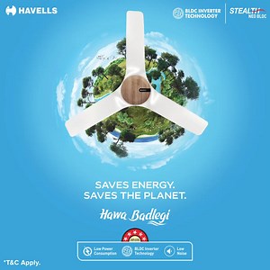 Presenting Havells Stealth Series Fan that helps you ﻿save energy and the planet as it comes with BLDC Inverter Technology which saves up to 60% energy. This season #HawaBadlegi with Havells Fans. Buy now - https://amzn.to/3D6F2HX ﻿#HavellsFan | Havells
