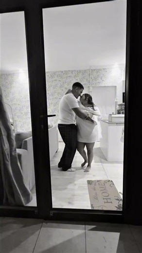 My dress was popped and we were exhausted but we had to do a first dance as husband and wife🥹🤍