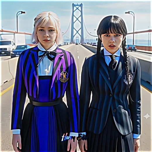 Wednesday Enid Fall on Bridge ☠️ | #trending