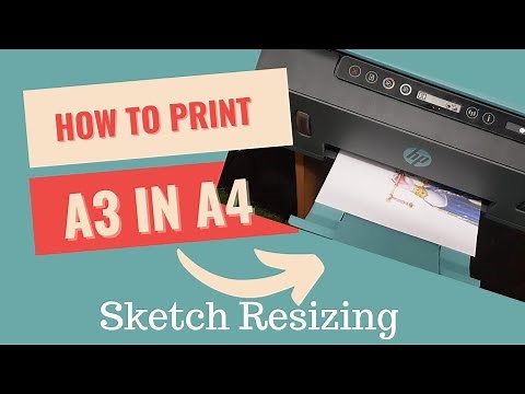 How to Make A3 Print In A4 Paper || Sketch Resizing and Printout using Mobile || Sharbhalakshmi