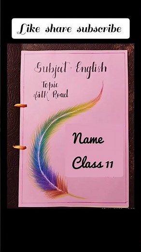 Cbse 2025-26 class 11 project file| class 11 portfolio english decoration ideas |