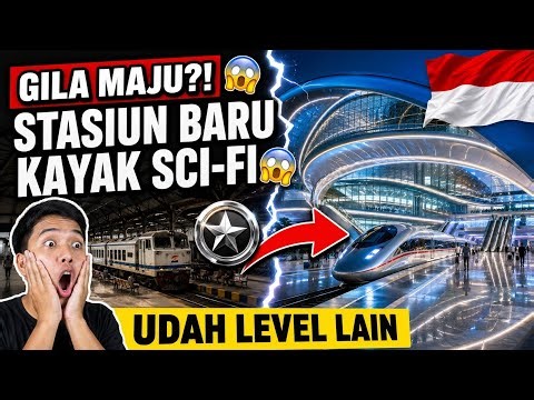 INDONESIA UDAH GILA MAJU?! 🤯🚄 Stasiun Kereta Api Baru Kayak di Film Sci-Fi