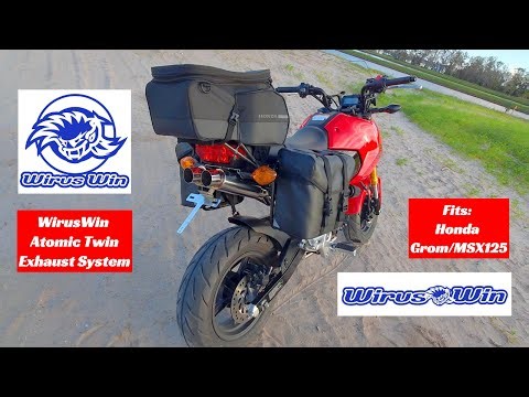 WirusWin Atomic Twin Exhaust Sound Test | Honda Grom MSX125 miniMOTO