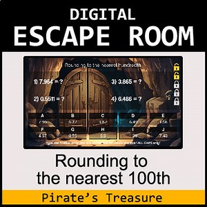 Digital Escape Room - Rounding to the nearest 100th - Math Game