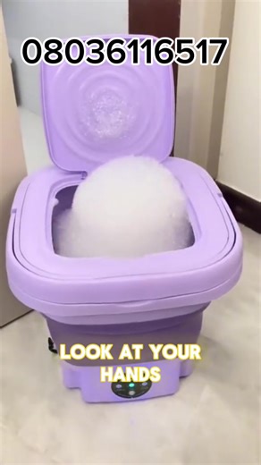 WhatsApp/Call: 08036116517 You work all day… and still come home to wash underwear? Be honest. From morning traffic To office wahala To cooking and cleaning at night After all that stress… you still carry bucket and sponge? Undies today. Gym wear tomorrow. Small small clothes every single day. You’re already tired before you even start washing. Why are you doing all that when there’s a smarter way? Meet the Foldable Mini Washing Machine — designed for daily small laundry. Add water. Add detergen