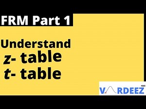 Understand Z-Table and T-Table | FRM Part 1 | Normal Distribution Probability Calculation | CFA