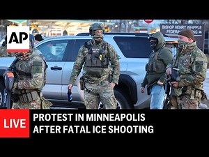 LIVE: Protest in Minneapolis after fatal ICE shooting