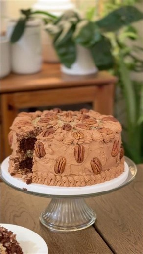 Sixth cake of the year is a German’s chocolate cake with coconut pecan custard #bakingwithry