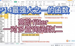 P14EXCEL最强大之一对多查询函数FILTER