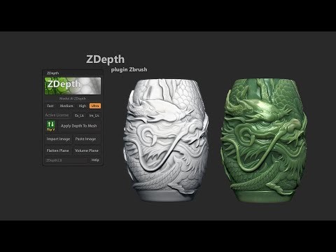 ZDepth Plugin 2.0 for ZBrush Demo