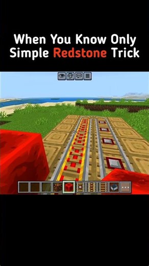 When You Know Only One Redstone Trick😂👍🏻 #minecraft #shorts