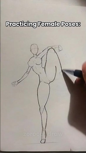 Practicing Female Poses: #shorts