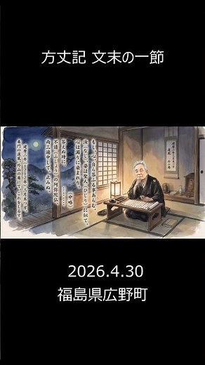方丈記の解説 2026.4.30
