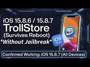iOS 15.8.6/15.8.7 TrollStore Without Jailbreak | Trollstore iOS 15.8.7/15.8.6 | TrollRestore Windows