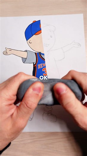 Painting Caillou in 3 different styles