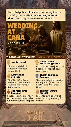 The Hidden Meaning of Cana: Why Jesus Turned Water into Wine