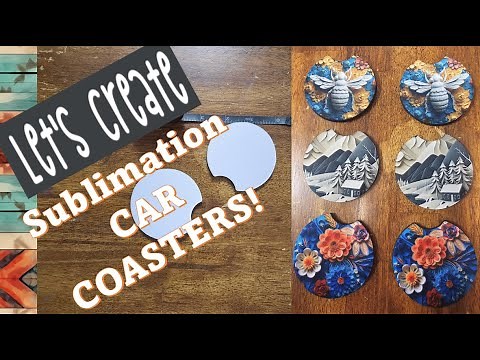 Easy Sublimation Car Coasters! #sublimationdesign #sublimationprinting #sublimationtutorial