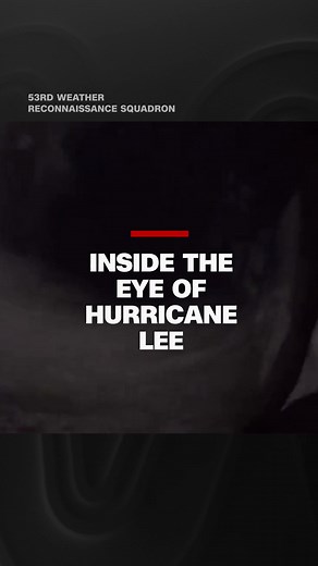 The US Air Force released video from inside the massive eye of Hurricane Lee. The storm weakened slightly into a Category 4 storm Friday morning. #cnn #news #hurricane #hurricanelee
