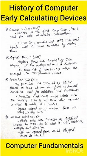 Evolution of Computer|Early Calculating Devices