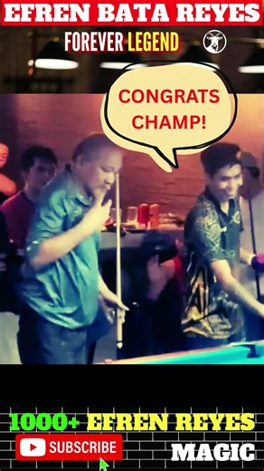 🎯WHO'S THE MOST LOVED POOL PLAYER IN THE UNIVERSE?! | EFREN BATA REYES! #shorts