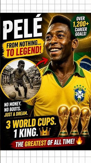 From Poverty to Legend Pelé’s Untold Story 👑 #pele #football #soccer #worldcup