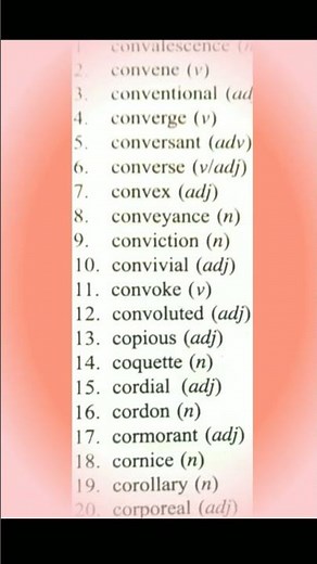 Vocabulary: Words start with letter "c" and their meaning