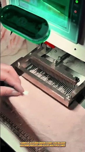 Fabric Fringe Cutting Machine Turns Flat Edges into Perfect Tassels #machine #textile