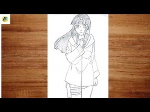 How to Draw Hinata Hyuga from Naruto | Easy Step-by-Step Anime Tutorial for Beginners||Pencilsketch