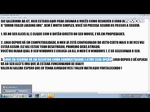 [TUTORIAL] - Como Resolver o Erro ''ERROR FAILED LOADING IMG'' do Alci's