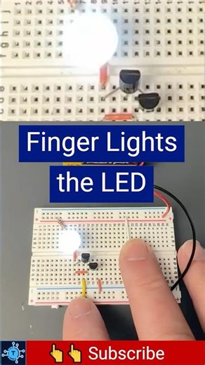 #145 - Lighting an LED With Your Finger (Using a 2N3904 Transistor!)